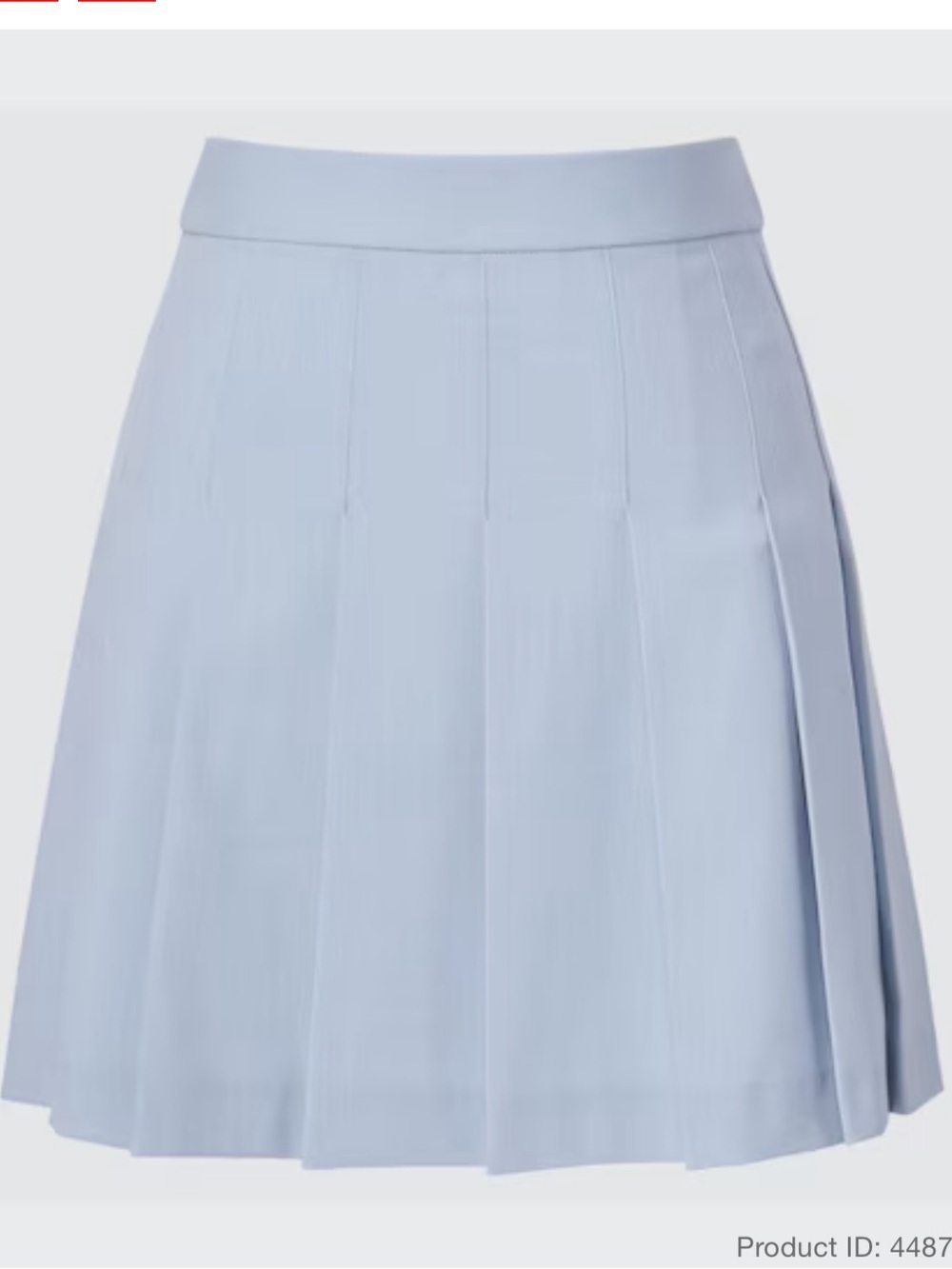 Uniqlo Pleated Mini Skirt in Pale Blue